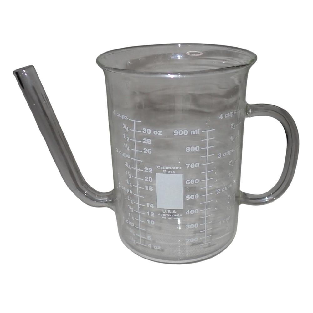 Catamount Glass Fat Separator Gravy Strainer Measuring Cup 30 oz 900 ml USA